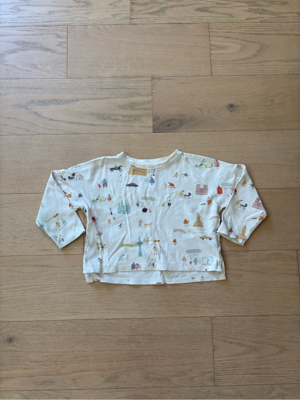 Pehr explore the world novelty print top, size 3T